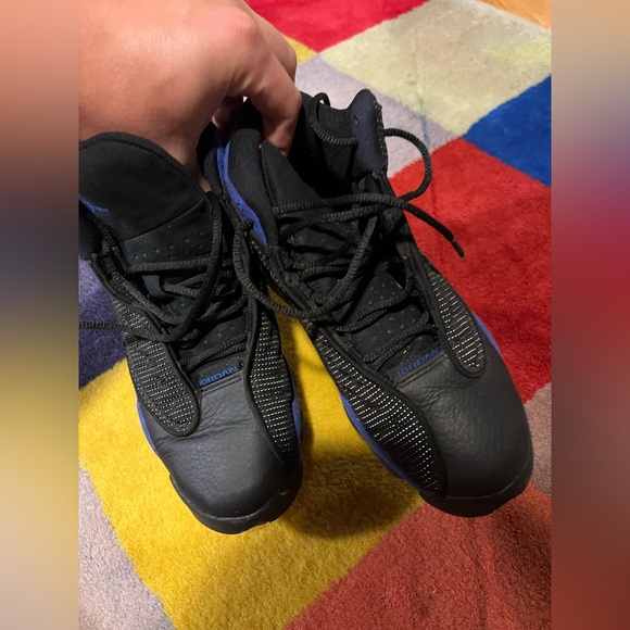 Nike Air Jordan 13 Retro Black Hyper Royal GS Size 5.5Y - Picture 3 of 4